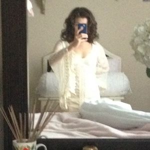 *Reserved***Free People Nightingale Dress Ivory XS